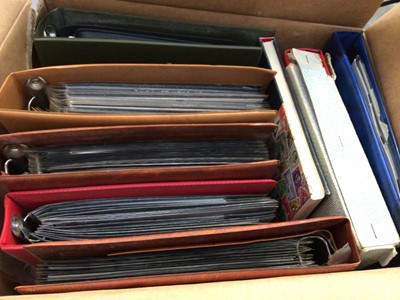 Lot 1435 - Stamps- Two boxes of presentation packs, stamp albums and other stamps.