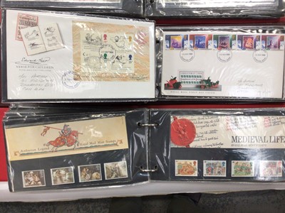 Lot 1435 - Stamps- Two boxes of presentation packs, stamp albums and other stamps.