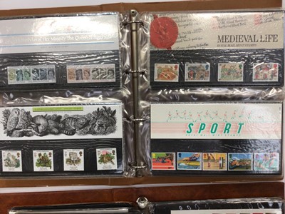 Lot 1435 - Stamps- Two boxes of presentation packs, stamp albums and other stamps.