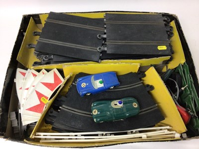 Lot 1819 - Tri ang Scalextric set with Jaguar D type and Porsche cars