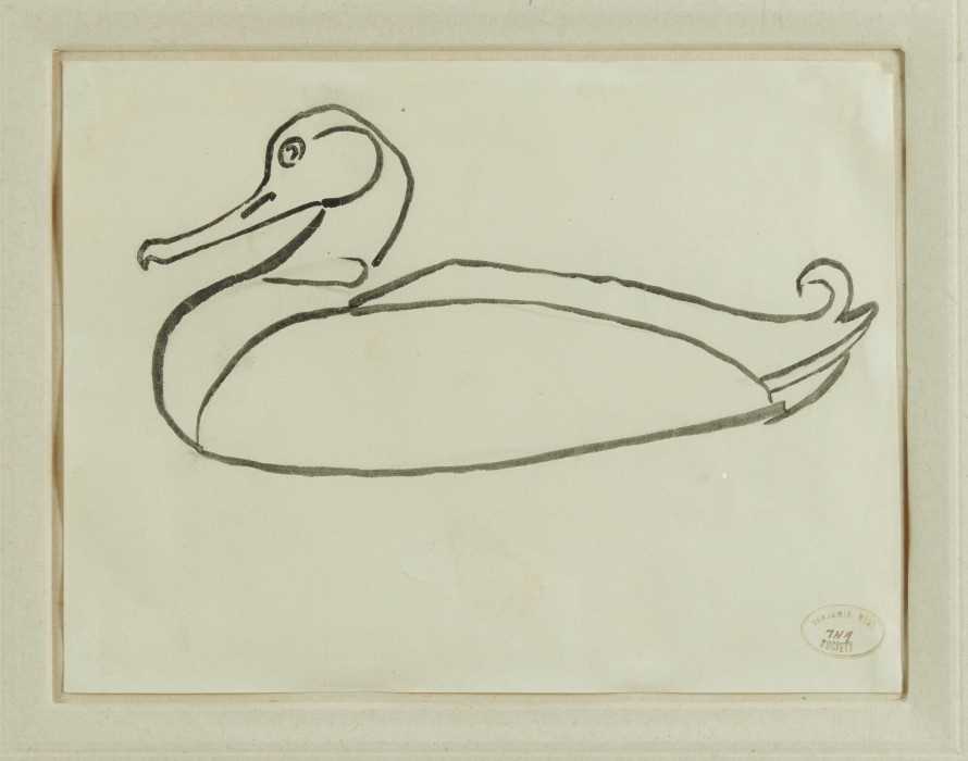 Lot 1122 - Henri Gaudier-Brzeska (1891-1915) brush and ink and pencil on paper, 18 x 25cm, glazed frame. Provenance: The Benjamin West Society