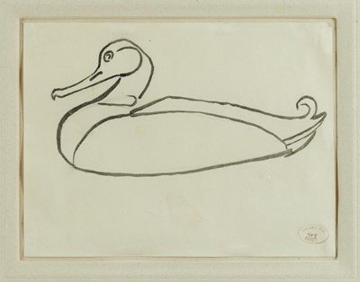 Lot 1122 - Henri Gaudier-Brzeska (1891-1915) brush and ink and pencil on paper, 18 x 25cm, glazed frame. Provenance: The Benjamin West Society