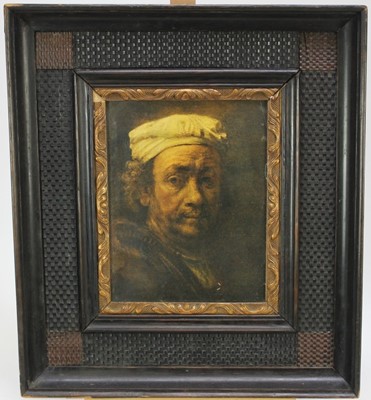 Lot 1137 - 17th century style Dutch ebonised ripple moulded frame