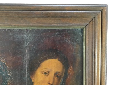 Lot 1138 - Antique Continental oil on oak panel, The deposition of Christ with Mary Magdalene and the Virgin Mary. 86 x 67cm