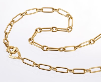 Lot 559 - Cartier 18ct gold chain, signed and numbered 102409