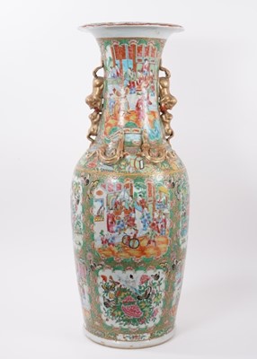 Lot 135 - Large 19th century Chinese Canton porcelain floor vase