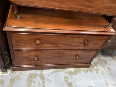 Lot 905 - Victorian mahogany chest of two drawers, altered.