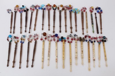 Lot 842 - Collection of 19th century lace-makers bobbins