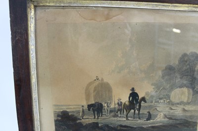 Lot 317 - After J. Dearman, set of four hand coloured engravings - Four Seasons, in period rosewood frames, 32cm x 39cm