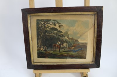 Lot 156 - After J. Dearman, set of four hand coloured engravings - Four Seasons, in period rosewood frames, 32cm x 39cm