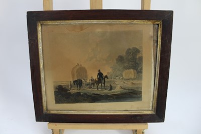 Lot 317 - After J. Dearman, set of four hand coloured engravings - Four Seasons, in period rosewood frames, 32cm x 39cm