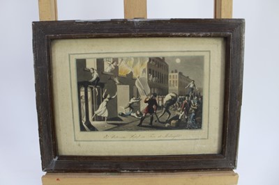 Lot 155 - Sutherland, group of five 19th century hand coloured engravings after Samuel Alken - London views, in glazed frames, 23cm x 30cm overall