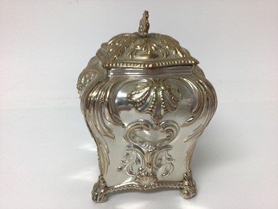 Lot 65 - Late 18th century Old Sheffield Plate tea caddy of bombe form