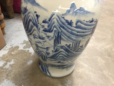 Lot 45 - Large Chinese blue and white vase in antique style