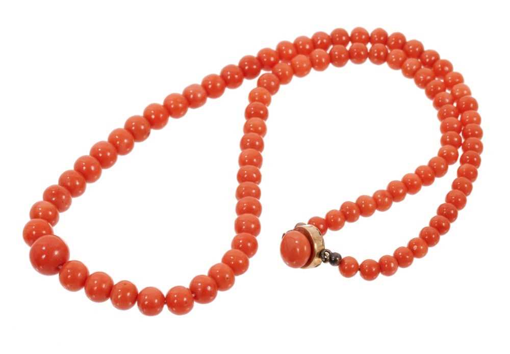 Antique Coral and Silver Navajo Bead Necklace – Gem Set Love