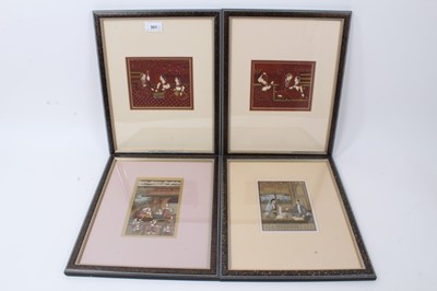 Lot 905 - Group of four Indo-Persian gouache paintings