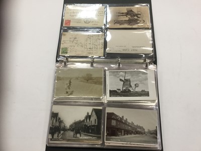 Lot 1400 - Collection of postcards in album mainly GB Topographical.  Mainly real photographic cards including animated street scenes