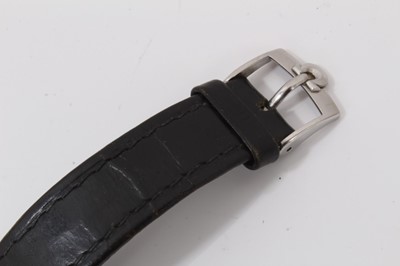 Lot 734 - 1960s Gentleman's Omega automatic Seamaster wristwatch in steel case , dagger hands and centre seconds on leather strap with original Omega steel buckle 34 mm