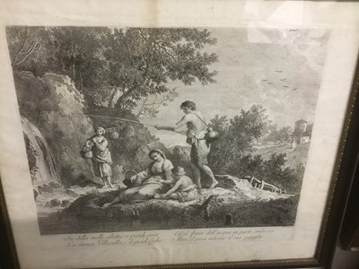 Lot 444 - Set of four 18th century Zuccarelli engravings and other prints