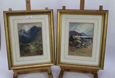 Lot 317 - John Cuthbert Salmon (1844-1917) pair of watercolours, Welsh landscapes