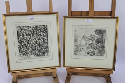 Lot 220 - After Hogarth etching together with another