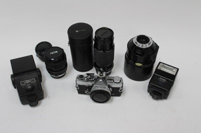 Lot 2464 - Olympus camera, lenses and accessories