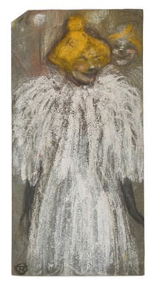 Lot 1064 - Manner of Henri de Toulouse-Lautrec (1864-1901) pastel, Study of a woman believed to be Yvette Guilbert, signed with monogram, 25. 13cm, stamp verso for Charles Trampus 30 Rue Joubert, Paris. Prove...