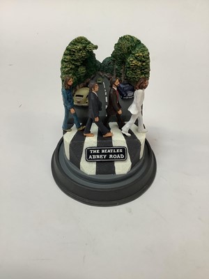Lot 2504 - Complete collection of six limited edition Franklin Mint Beatles collectors ornaments in glass domes