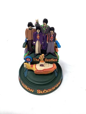 Lot 2504 - Complete collection of six limited edition Franklin Mint Beatles collectors ornaments in glass domes
