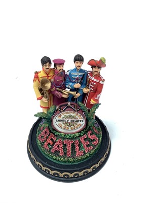 Lot 2504 - Complete collection of six limited edition Franklin Mint Beatles collectors ornaments in glass domes