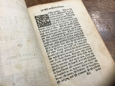 Lot 687 - Fitzherbert - The Boke of Husbandry newely Imprynted at London in Flete Strete in the house of Thomas Berthelet, nere to the sygne of Lucrece. Cum privileging, 1548. 16mo. 20th century morocco, Boo...