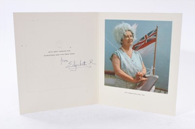 Lot 171 - H.M. Queen Elizabeth The Queen Mother signed 1967 Christmas card
