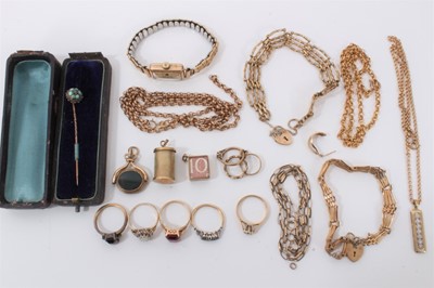 Lot 55 - Group of gold jewellery