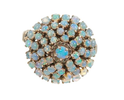 Lot 511 - 14ct gold and opal Thai ‘princess’ ring