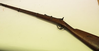 Lot 952 - Scarce 19th century American Springfield military rifle with trapdoor conversion