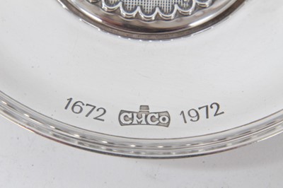 Lot 163 - Four silver Hoares bank anniversary dishes