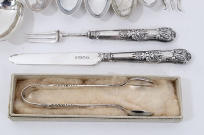 Lot 165 - Group of silver souvenir teaspoons, other silver spoons etc