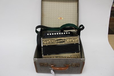 Lot 2316 - Hohner piano accordion in associated case