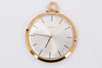Lot 167 - 1950s/60s Omega 18ct gold pocket watch