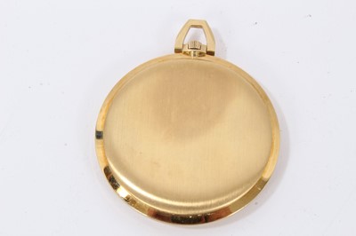 Lot 259 - 1950s/60s Omega 18ct gold pocket watch