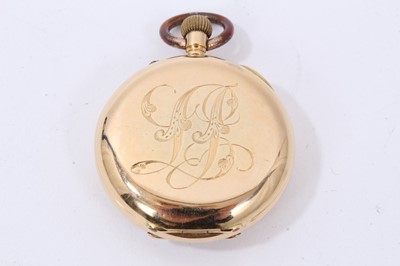 Lot 168 - Swiss 18ct gold fob watch