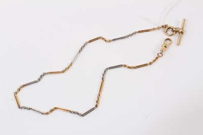 Lot 169 - 18ct gold and platinum watch chain