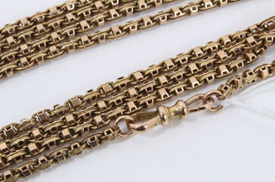 Lot 171 - 9ct gold fancy link belcher chain
