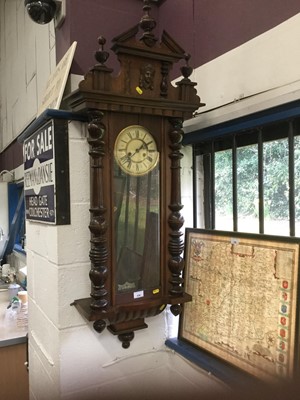 Lot 430 - Walnut cased Vienna Regulator wall Clock