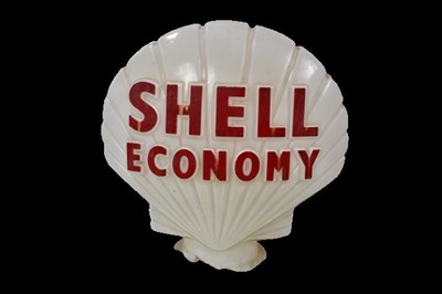 Lot 2090 - Vintage Shell Economy fuel station glass globe / light