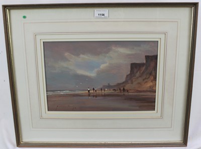 Lot 1156 - *Andrew King (b.1956) oil on board - East Runton