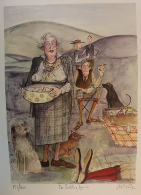 Lot 302 - Sue Macartney Snape print - English Eccentricities: The Shooting Lunch signed and numbered 151/600 unframed