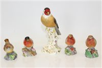 Lot 2096 - Five Royal Worcester birds - Goldfinch 2667,...