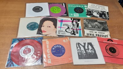 Lot 2314 - Selection of single records and EP's including Patsy Ann Noble, Taliesin, Unit Four Plus Two, Heinz (mint), Rolling Stones, Beach Boys, Yardbirds, Barrow Poets, Valerie Mountain and The Eagles, Sym...