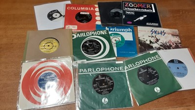 Lot 2314 - Selection of single records and EP's including Patsy Ann Noble, Taliesin, Unit Four Plus Two, Heinz (mint), Rolling Stones, Beach Boys, Yardbirds, Barrow Poets, Valerie Mountain and The Eagles, Sym...